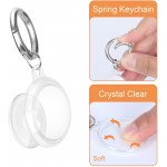 Wholesale Clear Protective Cover Case with Keychain Hook for Apple AirTag (Clear)